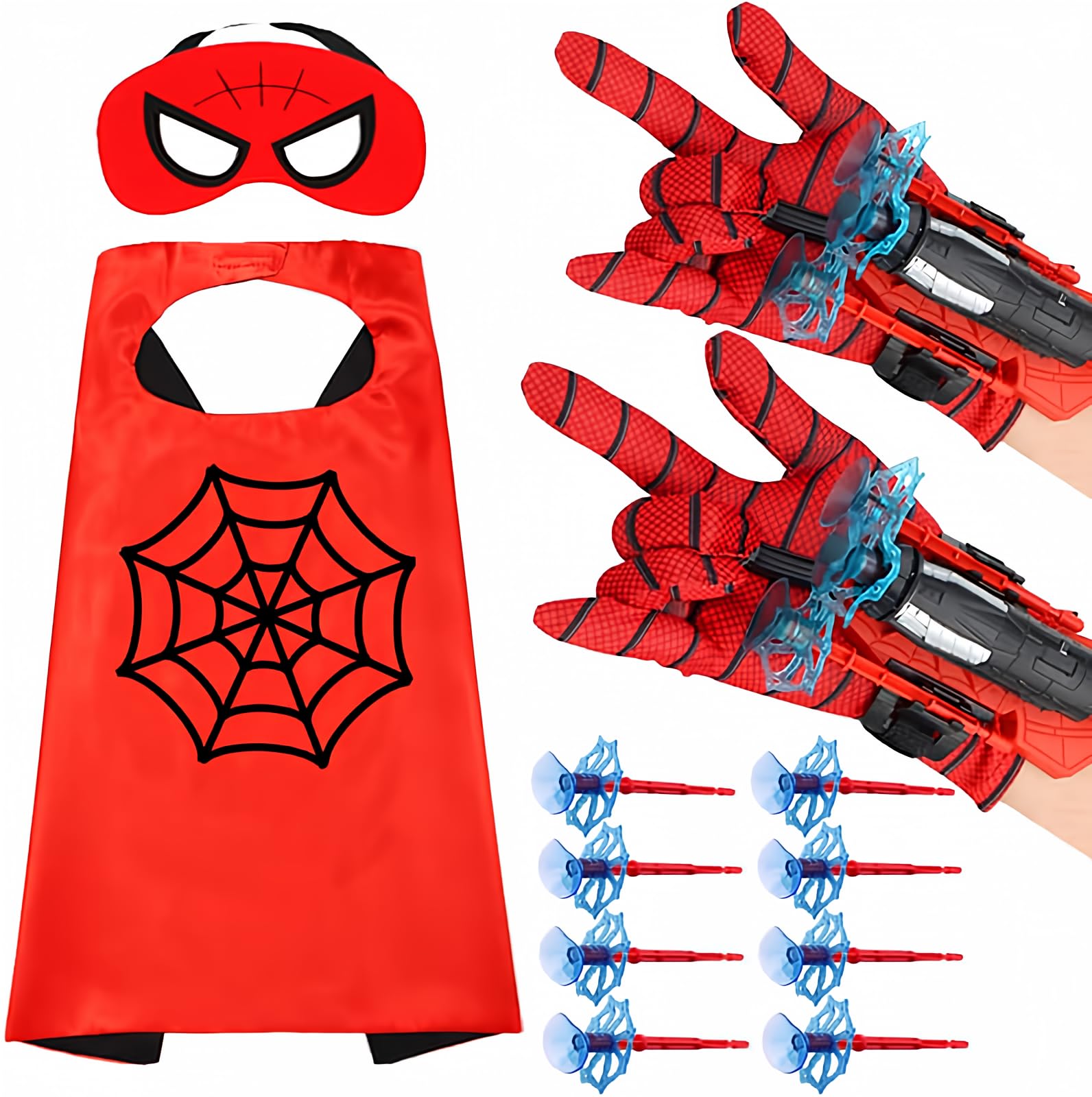 NuGeriAZ Spider Gloves for Kids | Web Shooter Toy, Super Hero Set | Movie Launcher Glove | Medium Size