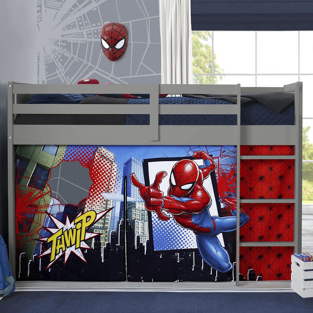 Delta Children Spider-Man Loft Bed Tent - Curtain Set for Kids in Bedroom
| Delta Children Spider-Man Loft Bed Tent - C